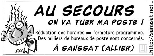 Une (pseudo-)flamme postale &agrave; imprimer sur vos courrier afin de faire conna&icirc;tre au loin notre probl&egrave;me