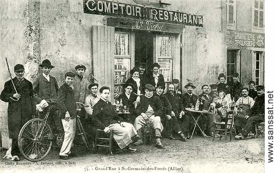 Les caf�s �taient le lieu d'une part importante de la vie sociale des Bourgs.