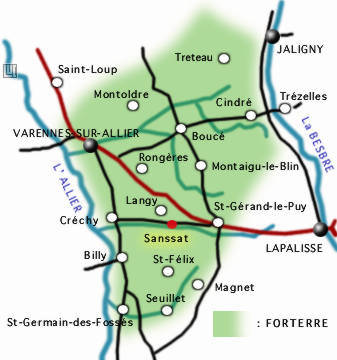 Carte de la Forterre